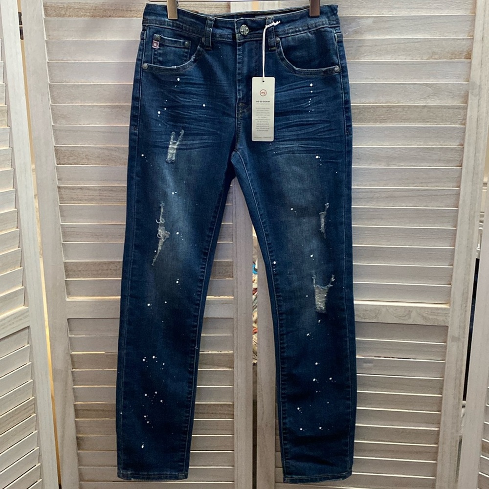 NWT AG Adriano Goldschmied Girls The Jax Slim Straight Jeans.  Size 12